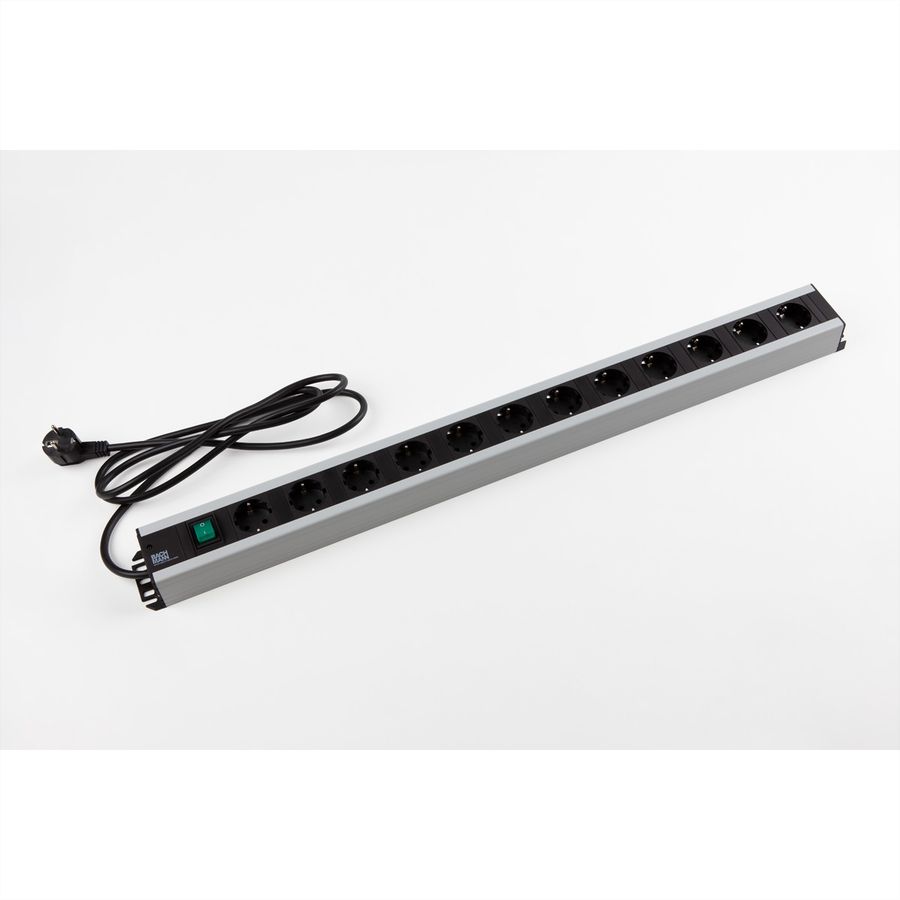 BACHMANN Handwerkerleiste 12x Schutzkontakt, Schalter, 2 m