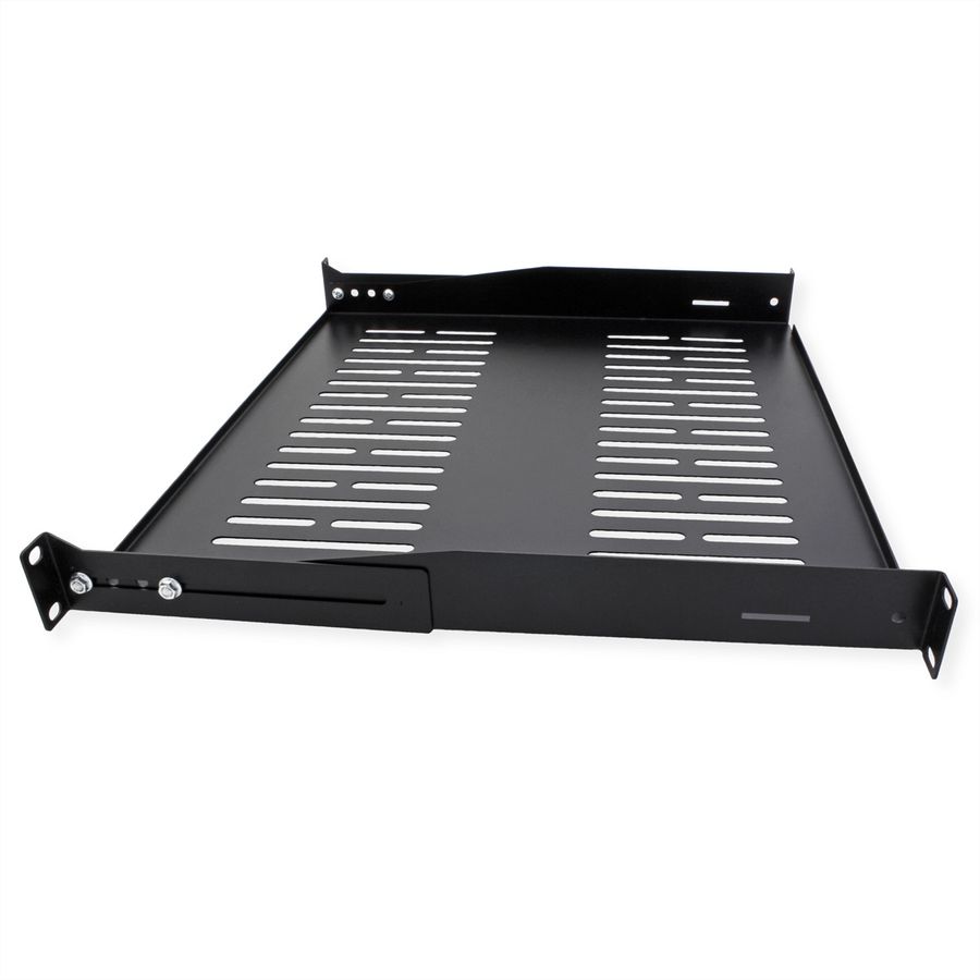 VALUE 19-Zoll-Geräteträger 1 HE, T: 400mm, max. 25 kg, U-Form, schwarz