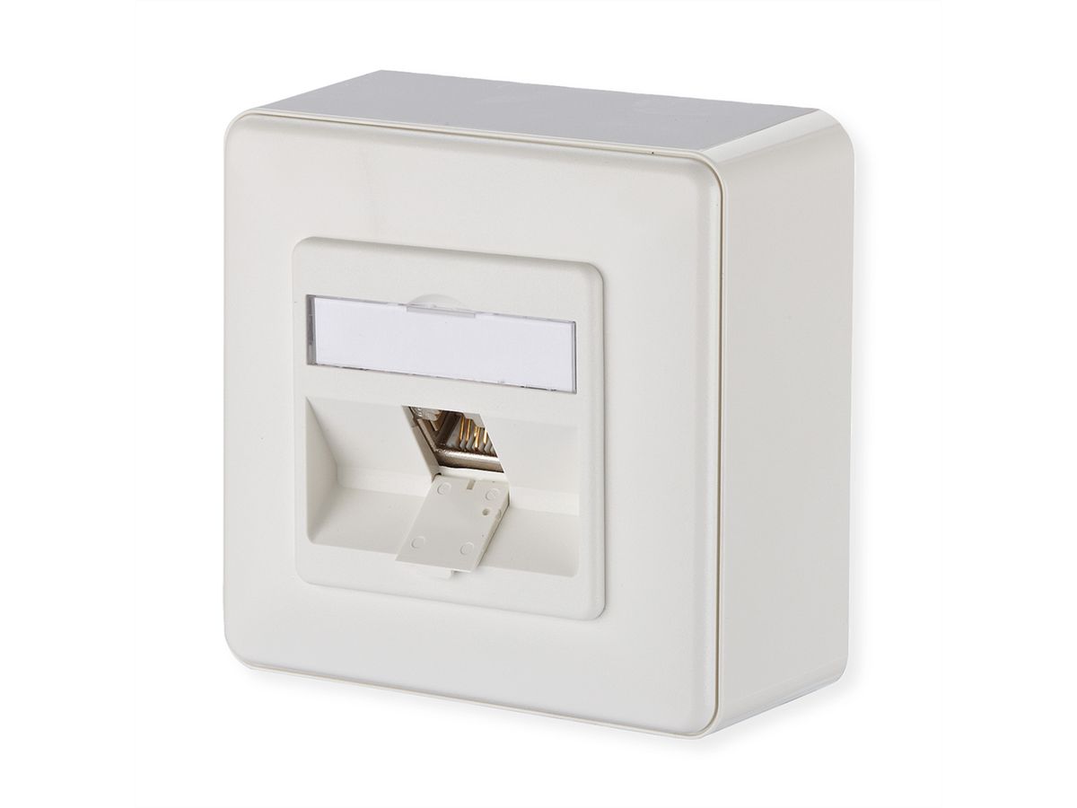 METZ CONNECT E-DAT modul 1 Port AP Cat.6A, reinweiß