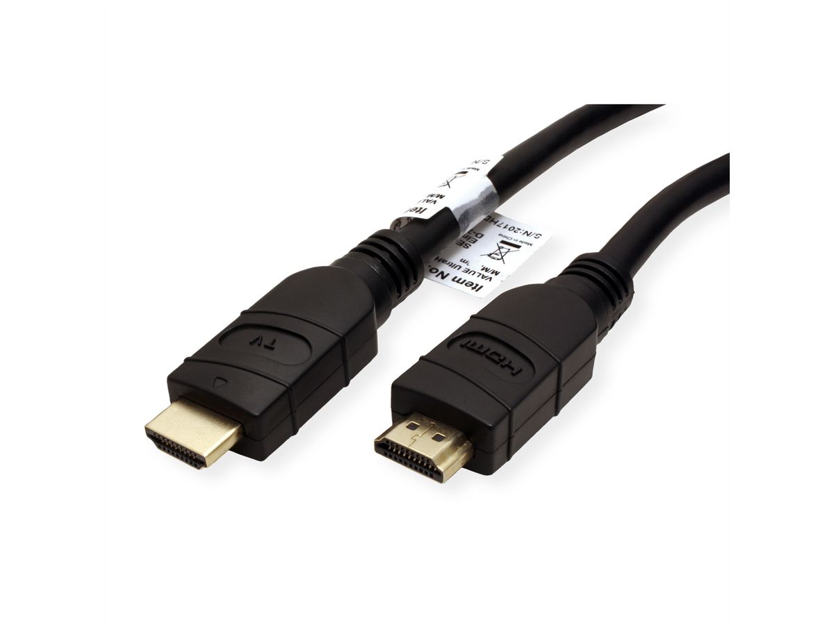 VALUE Câble UHD HDMI 4K avec repeater, 25 m - COOL AG
