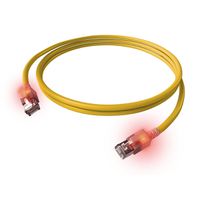 Cordon EasyLan DualBoot® LED Cat.6A (Classe EA) S/FTP, LSOH, jaune, 2 m
