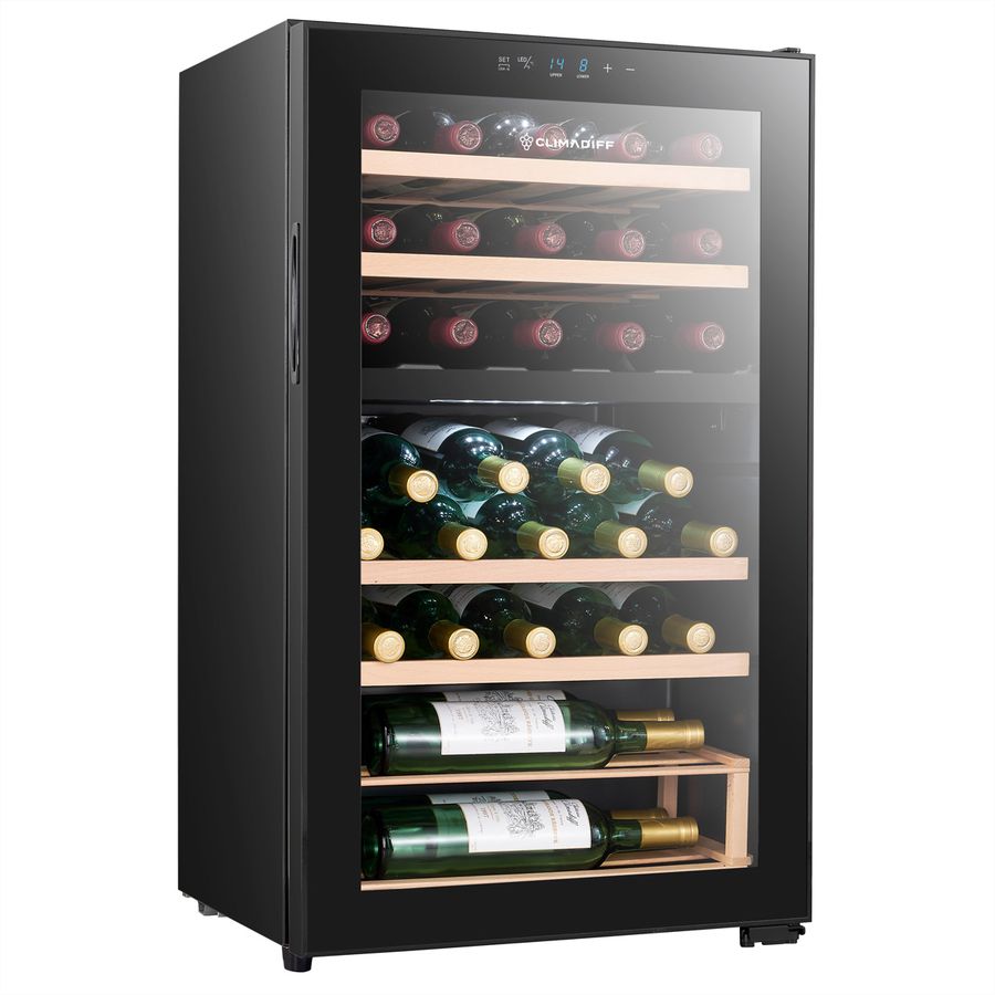 Climadiff Armoire à vin CEPAGE33DZ, Autonome, 2 zones, 33 bouteilles