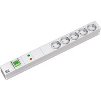 BACHMANN Bâti de prises 19" 5x avec GVS avec interrupteur