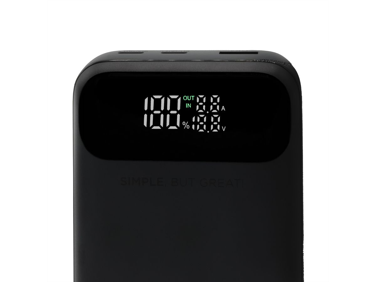 Rabbiter Power MaxCharge 20000 Pro, PowerBank, schwarz 20000 mAh