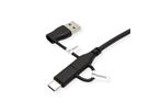 ROLINE Câble USB 2.0 type C, M/M, avec protecteur de données USB, type A+c, 1 m