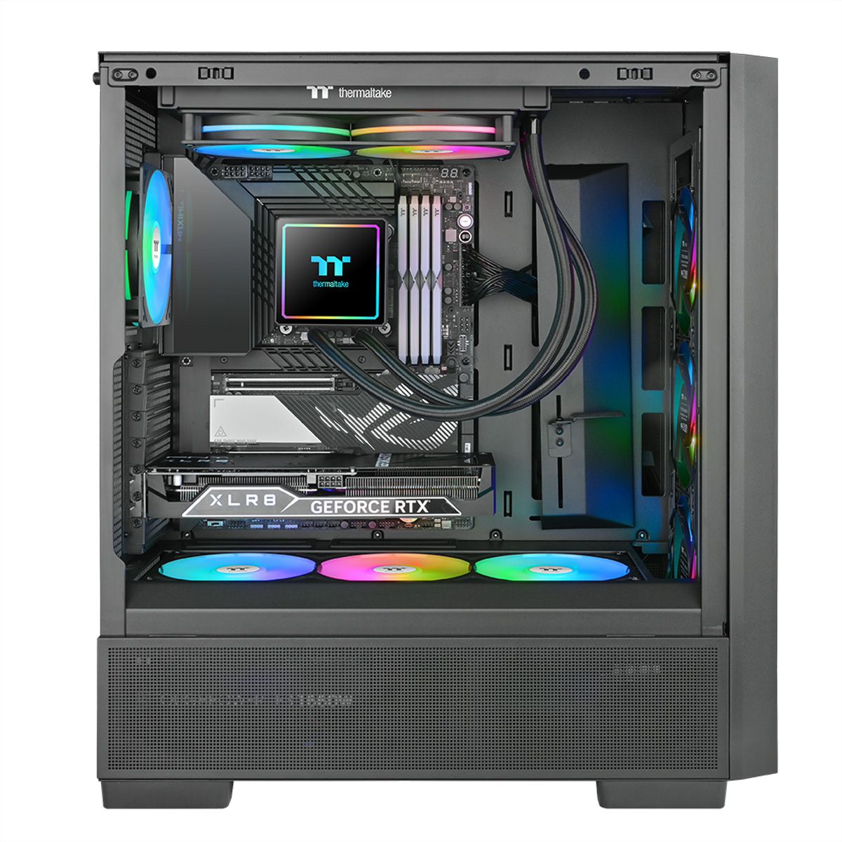 Thermaltake TH240 V3 ARGB Sync AIO CPU-Wasserkühlung, Schwarz