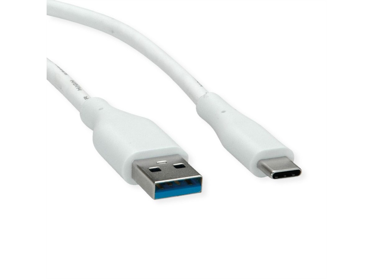 VALUE Câble USB 3.2 Gen 1, A-C, M/M, blanc, 3 m
