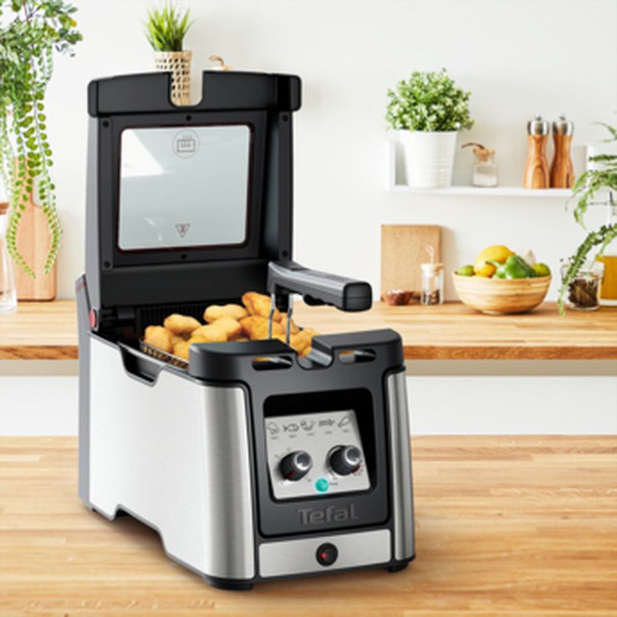 Friteuse Tefal Clear Duo FR600DCH, 3,5 l, acier inoxydable, minuterie