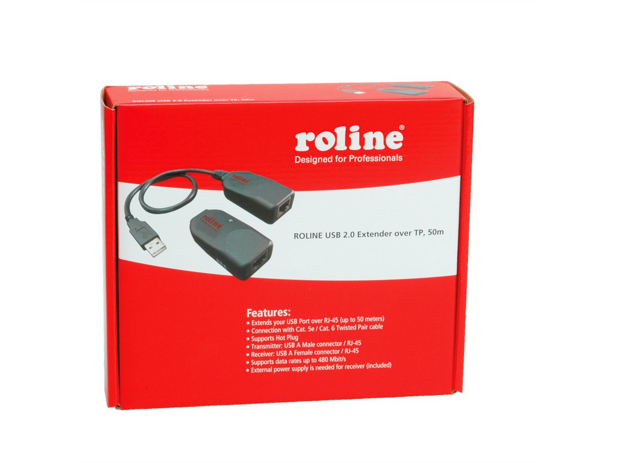 ROLINE Rallonge USB 2.0 à partir de RJ45, max. 50m