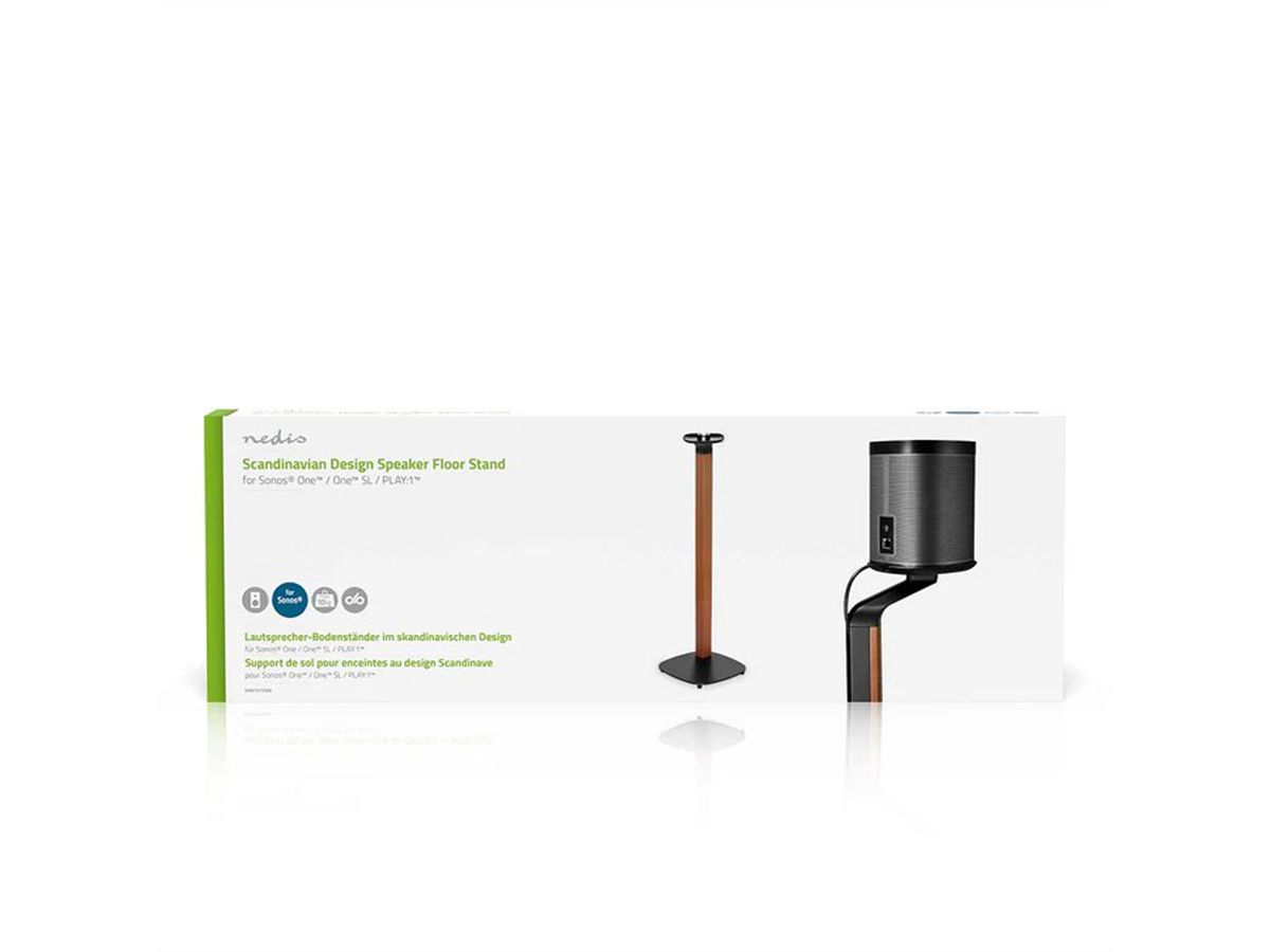 Nedis Lautsprecherständer für Sonos One / One SL / PLAY:1, Ständer, 10 kg, Kabelmanagement
