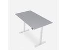 WRK21 Schreibtisch Smart 180 x 80 cm, Höhenverstellbar, Grau Uni / Weiss
