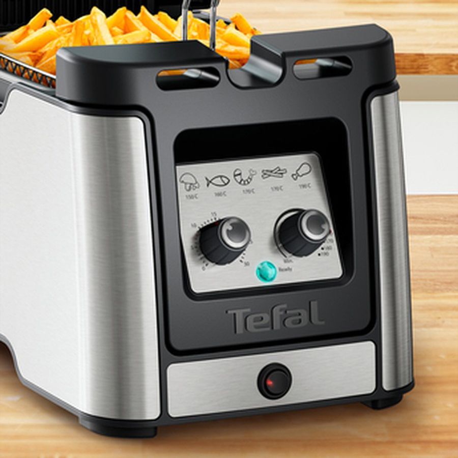 Friteuse Tefal Clear Duo FR600DCH, 3,5 l, acier inoxydable, minuterie