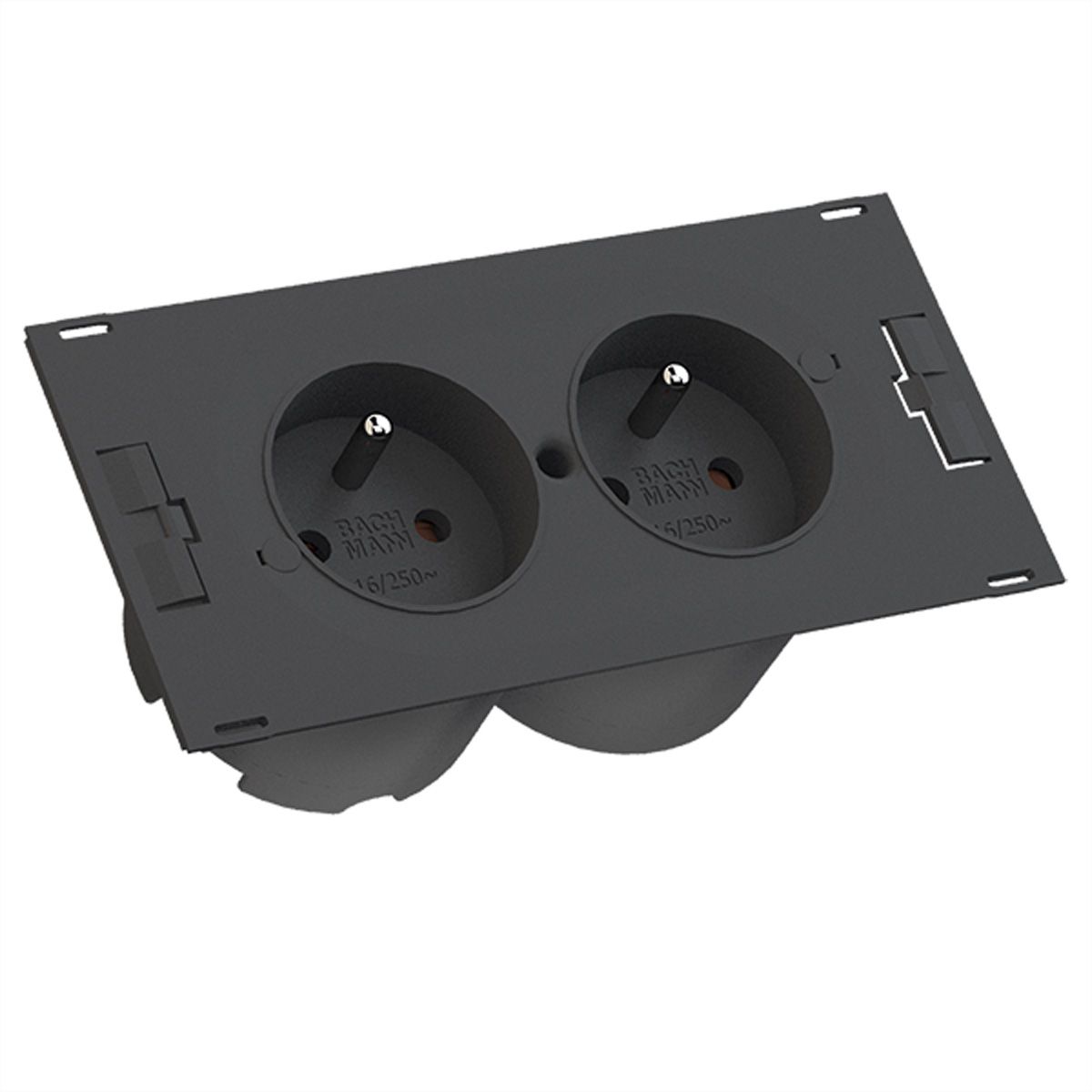 BACHMANN DUE 2xUTE , incl. Anschlukabel GST18, schwarz, 0,2 m