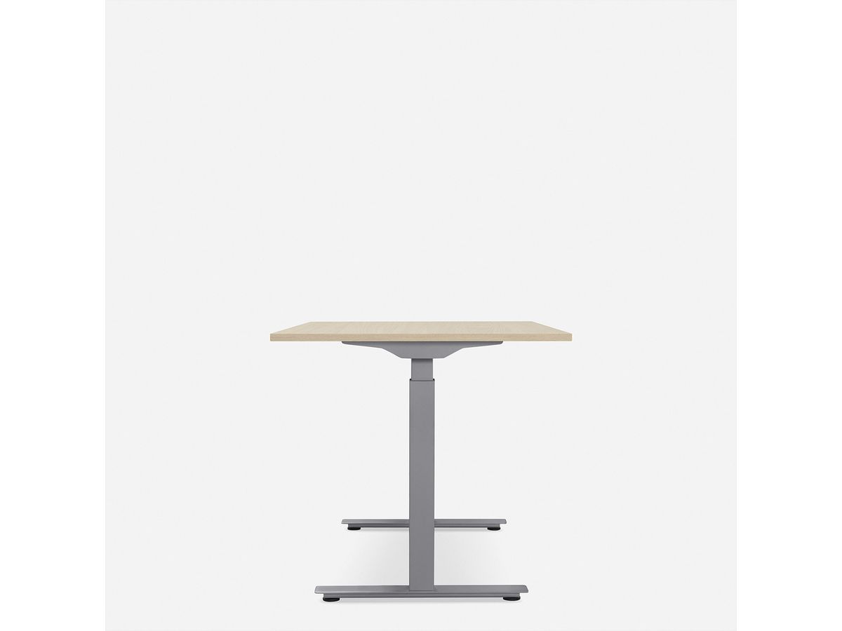 WRK21 Schreibtisch Smart 160 x 80 cm, Höhenverstellbar, Mandal Ahorn / Grau