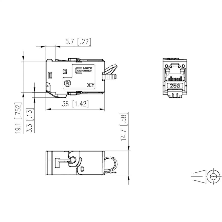 METZ CONNECT 25G-net Jack, 25Gmodul