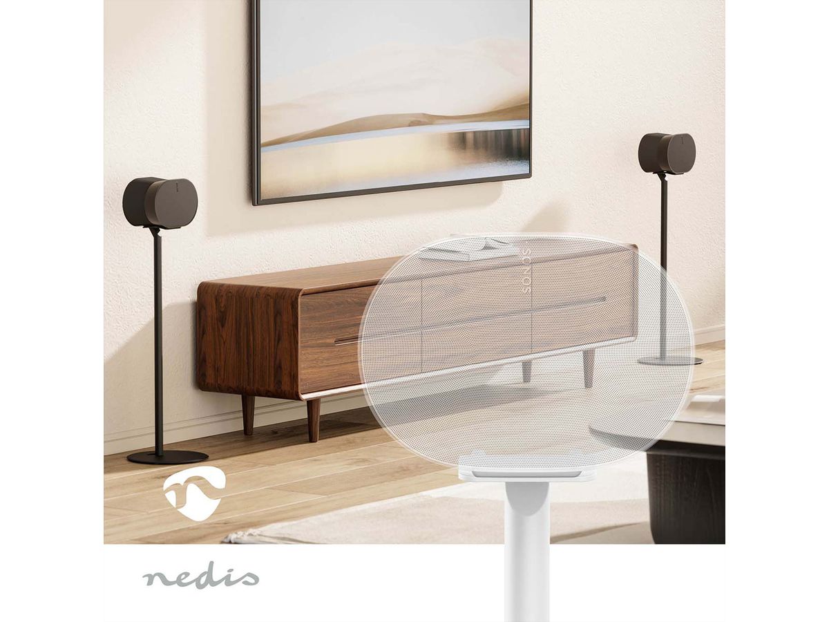Nedis Lautsprecherständer für Sonos Era300 Weiss, Ständer, 5 kg, Kabelmanagement