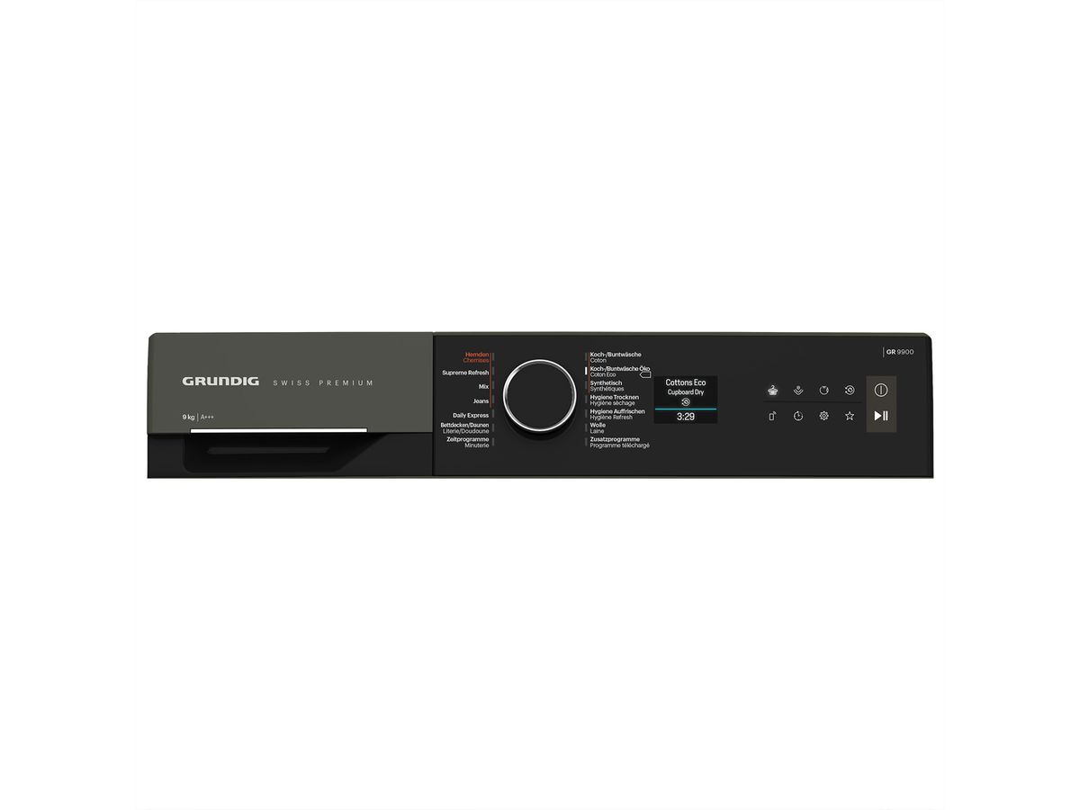 Grundig Wäschetrockner GTR9100, 9kg, A+++, manhattan gray