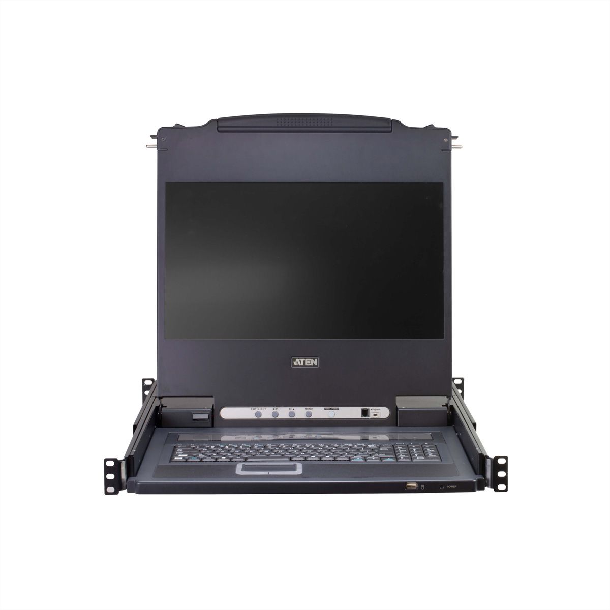 ATEN CL5708MW 43cm wide LCD KVM Switch, USB-PS/2,VGA, 8 Port, DE-Layout