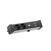 BACHMANN DESK RAIL 2xSchutzkt.USB A&C, USB Charger 22W 2,0m GST18