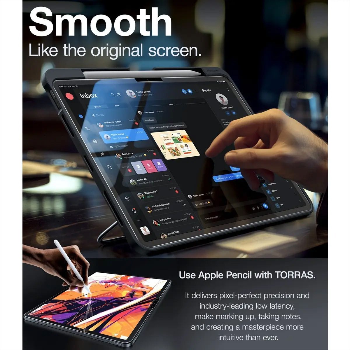 Torras Install Master Displayschutz, iPad Air 11 2024, transparent