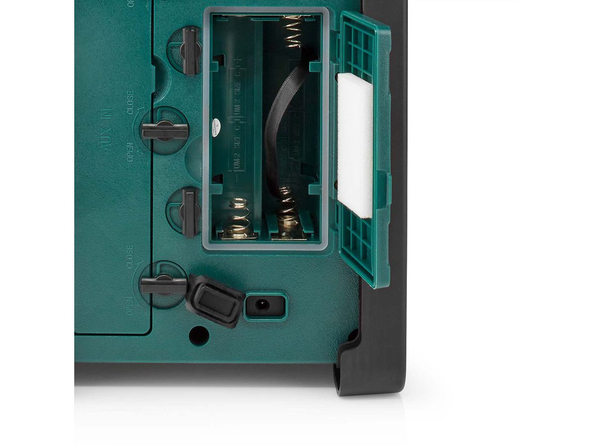 Radio de chantier Nedis DAB FM Bluetooth IP65 avec poignée.