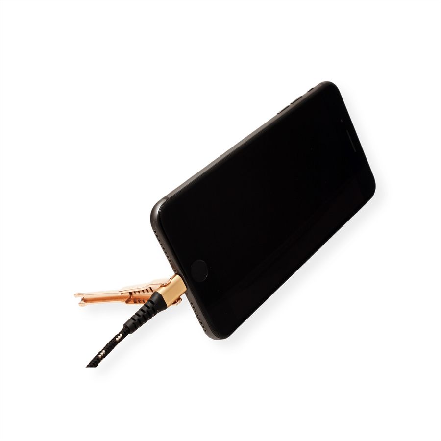 ROLINE GOLD USB 2.0 Sync- & Ladekabel USB-A/8pin, Stütze, 1 m