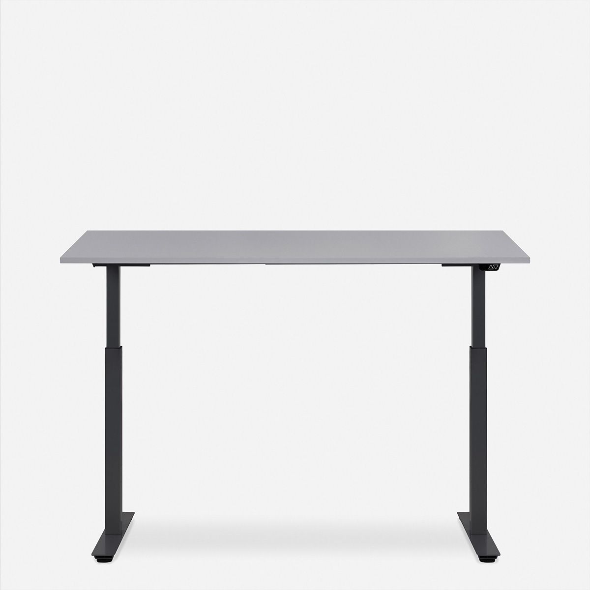 WRK21 Schreibtisch Smart 180 x 80 cm, Höhenverstellbar, Grau Uni / Schwarz