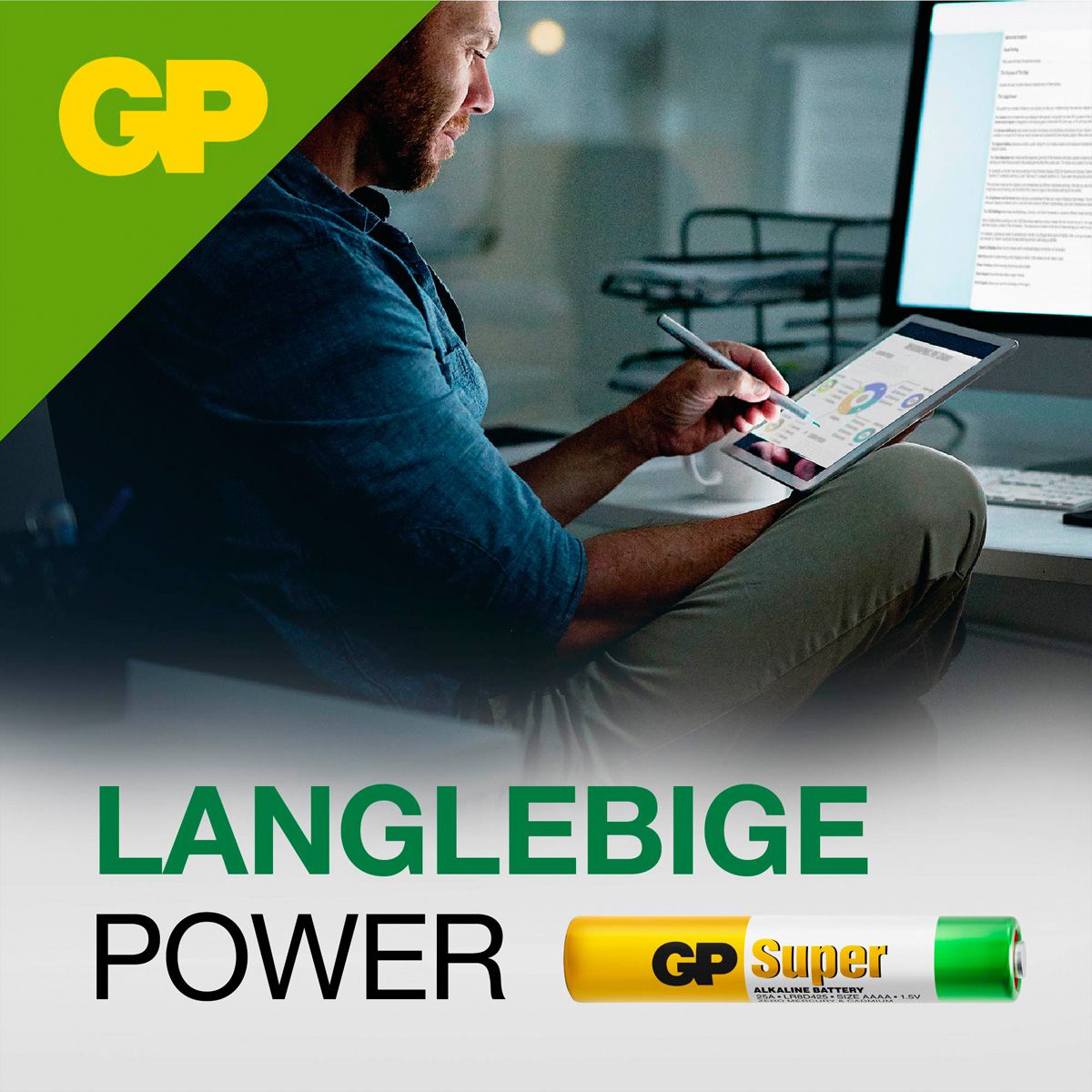 GP Batterie Super Alkaline AAAA 2x, 1,5V