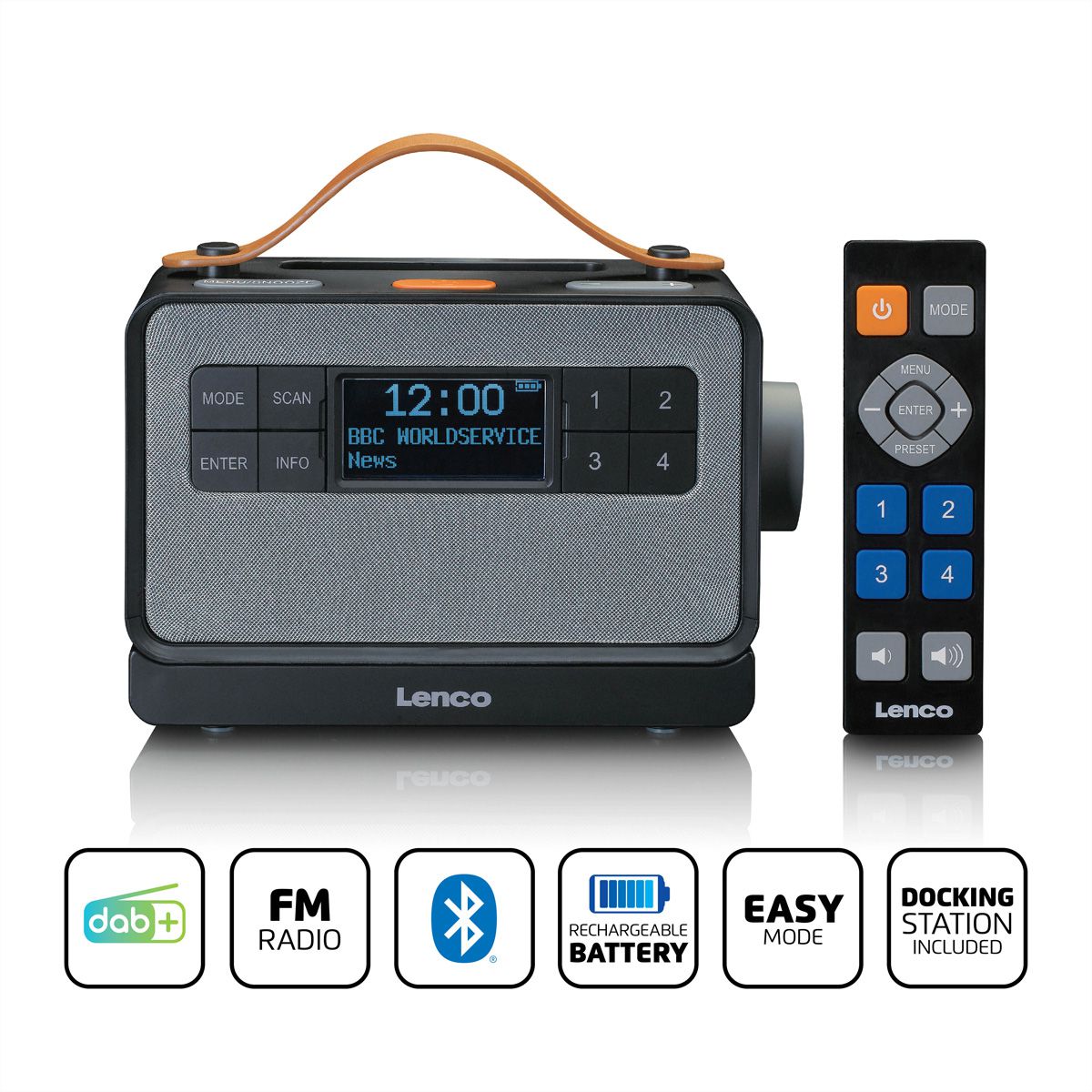 Lenco DAB+ Radio PDR-065BK