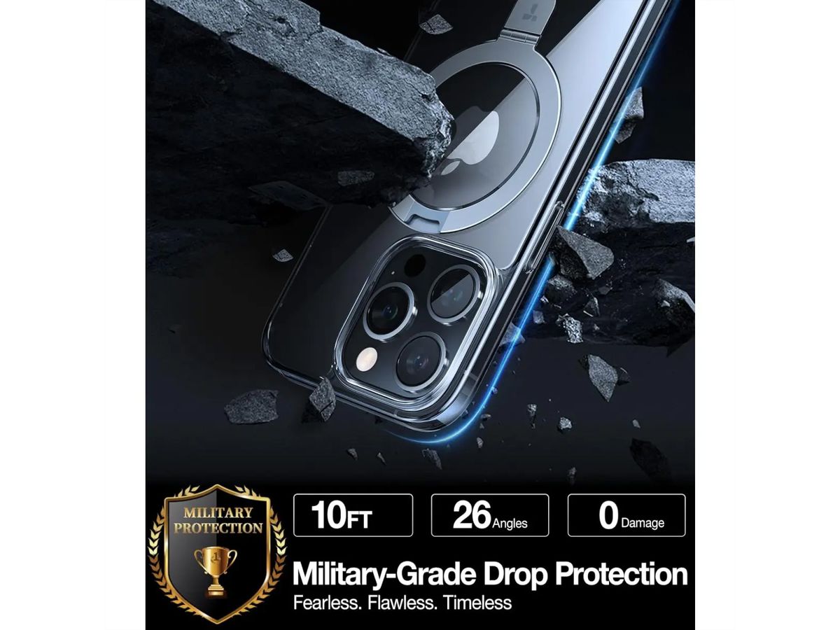 Torras UPRO Ostand Schutzhülle, iPhone 13 Pro, MagSafe, transparent