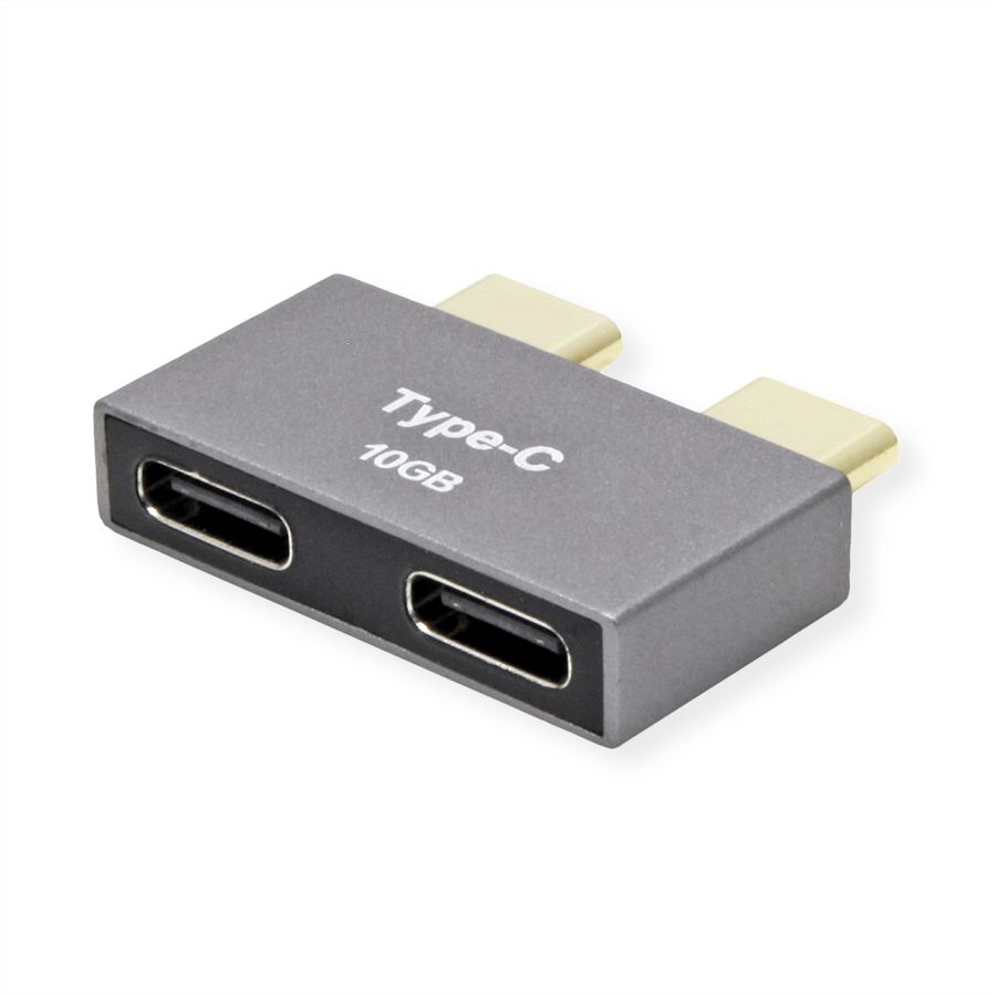 ROLINE Adaptateur USB 3.2 Gen 2, 2x USB Type C - 2x USB Type C,  M/F, argent