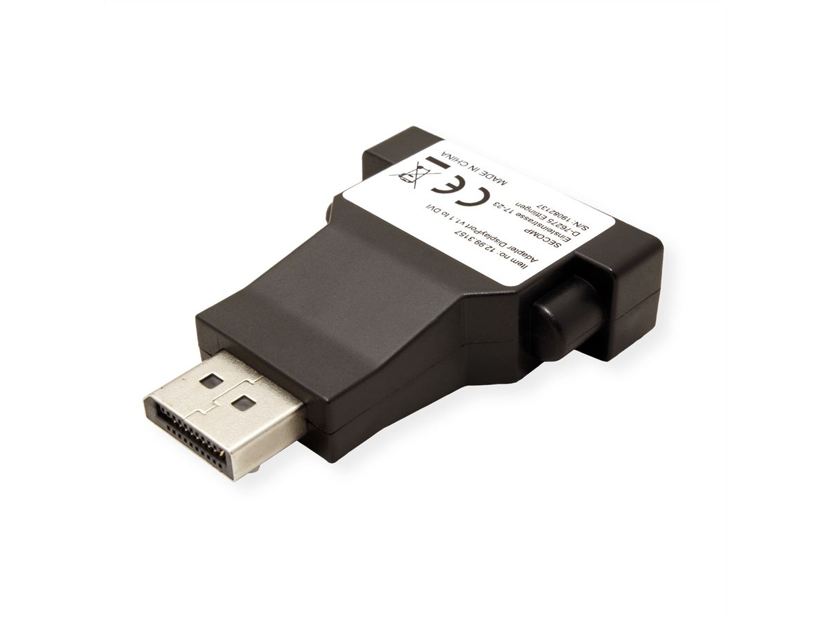 VALUE Adaptateur DisplayPort - DVI, DP M-DVI F