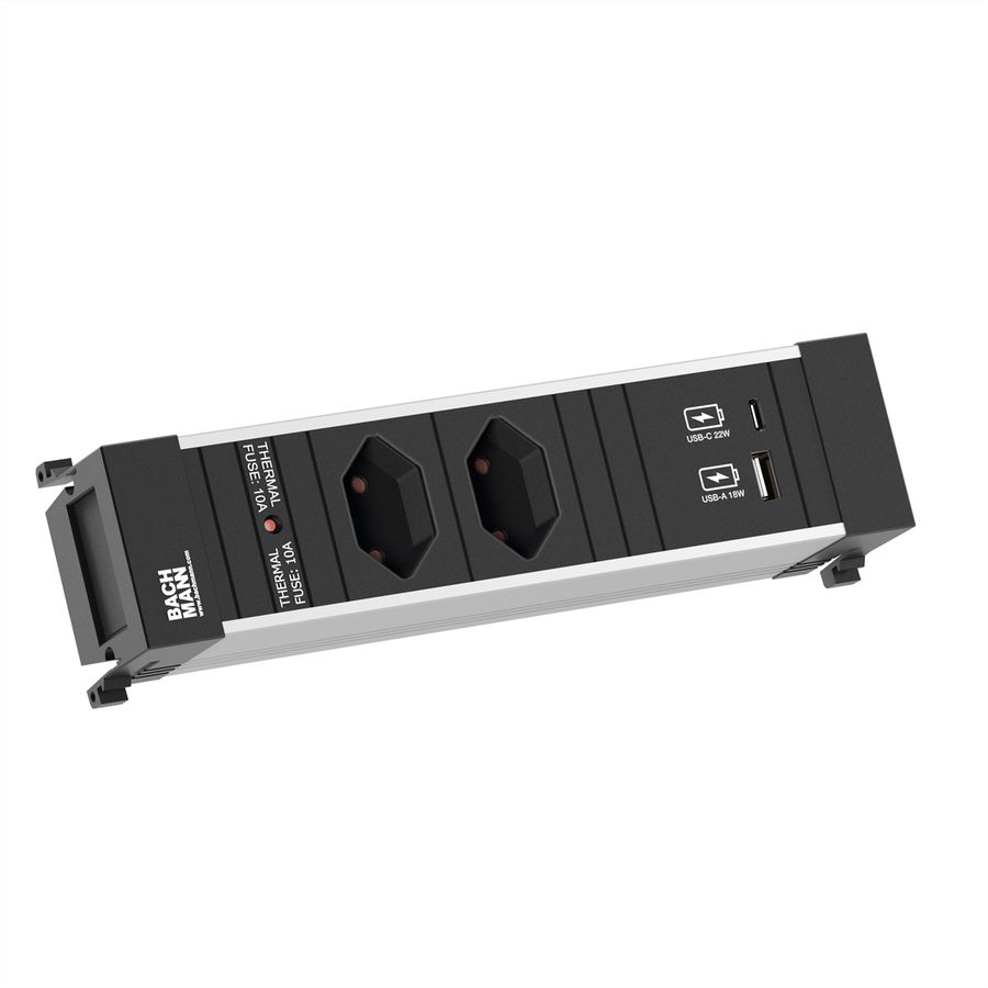 BACHMANN POWER FRAME S 2xCH, 1xUSB A&C 22W 0,2m GST18 Schweiz