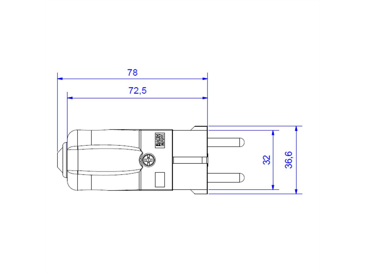 BACHMANN Connecteur à monter noir