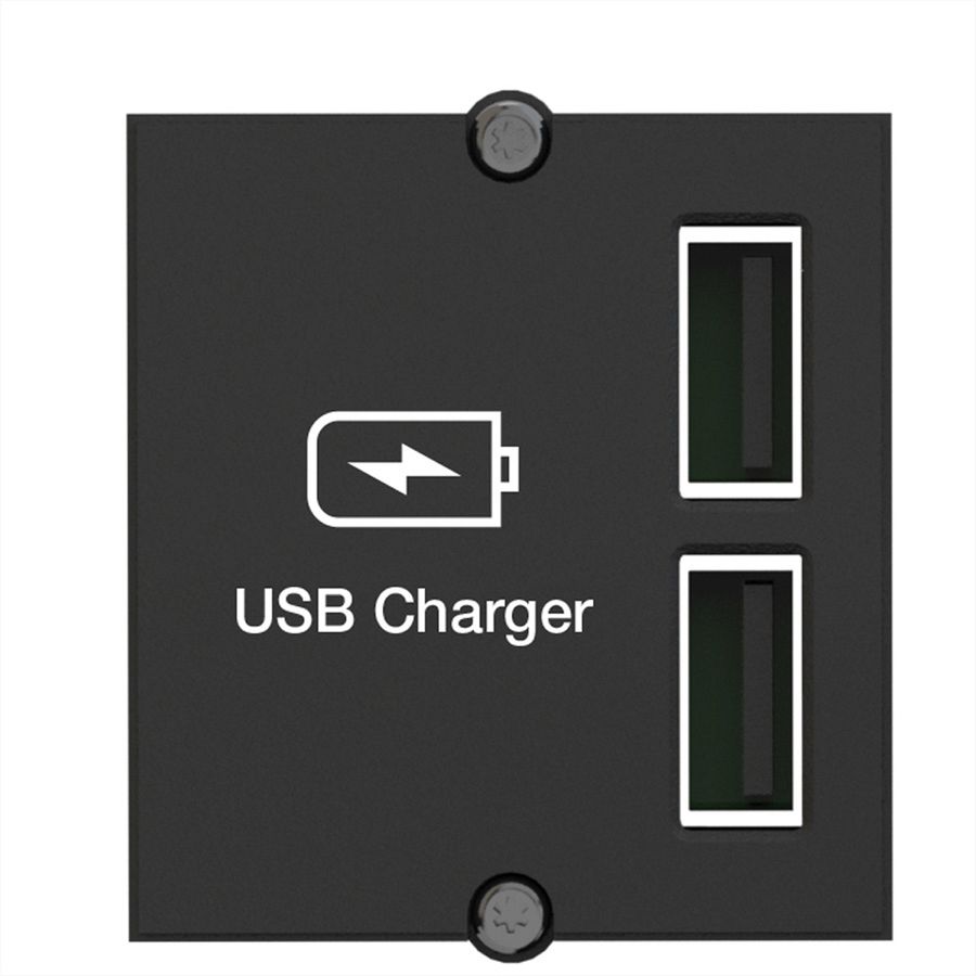 BACHMANN Module Custom USB Double-chargeur, noir, 0,2 m