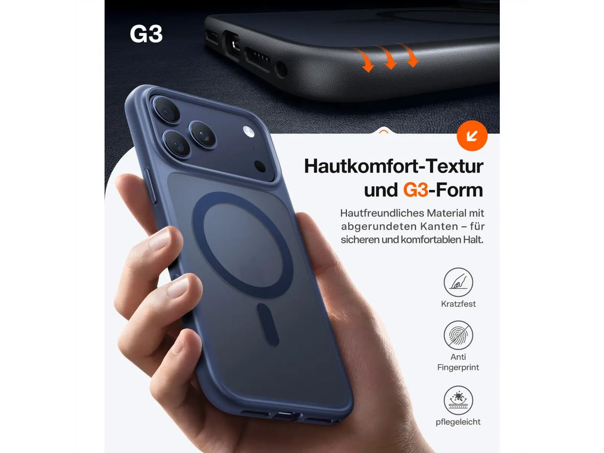 Torras Guardian Case , iPhone 15 Pro Max, MagSafe, bleu