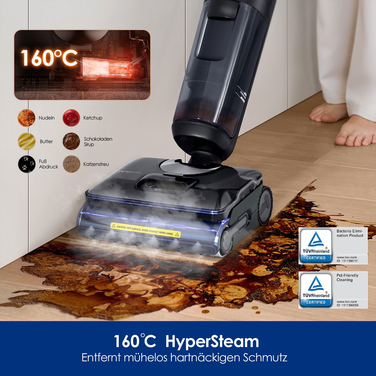 Tineco FLOOR ONE S7 Extensible Vapeur Plus, Aspirateur laveur