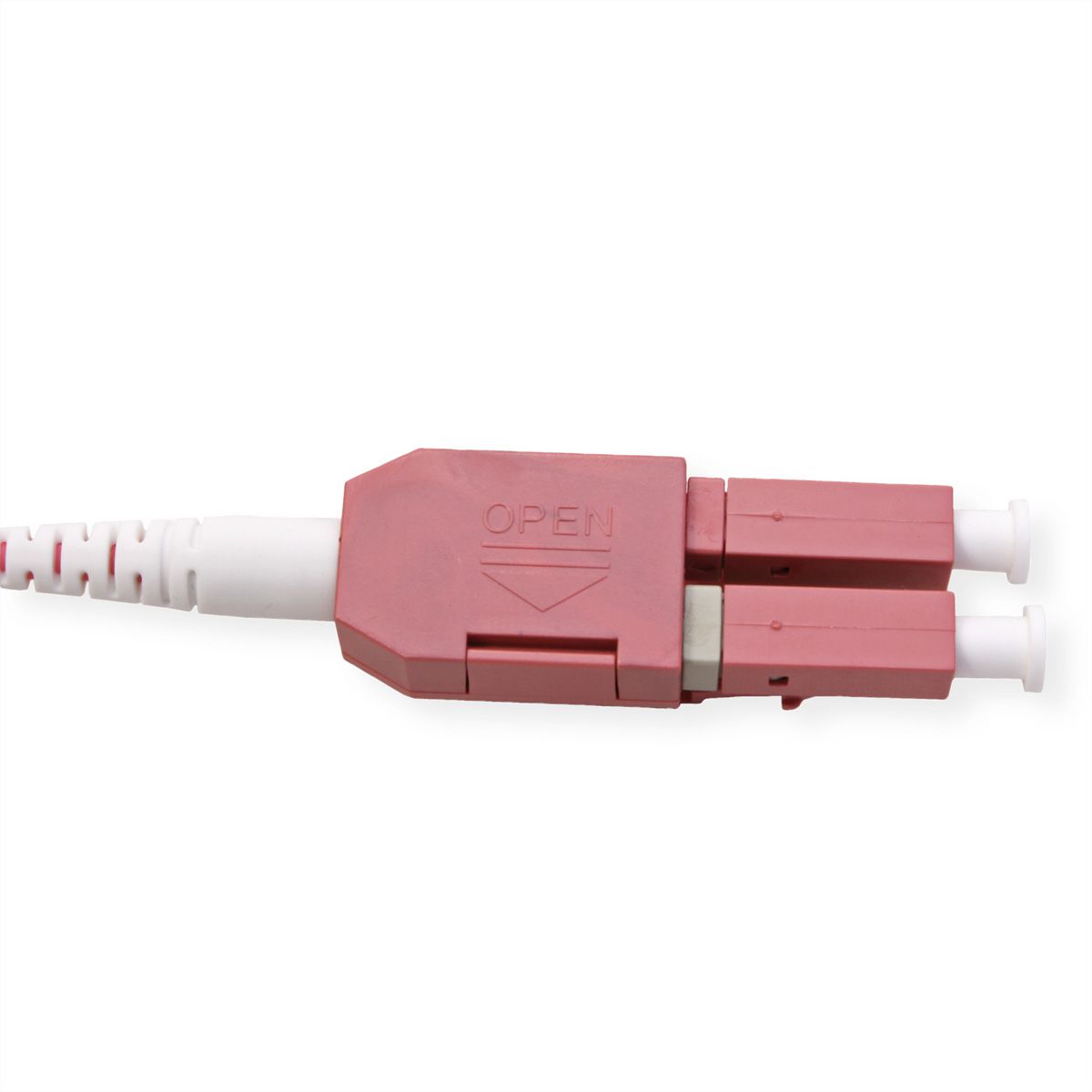 ROLINE LWL-Kabel duplex 50/125µm OM4, LC/LC, LSOH, UNIBOOT, violett, 3 m