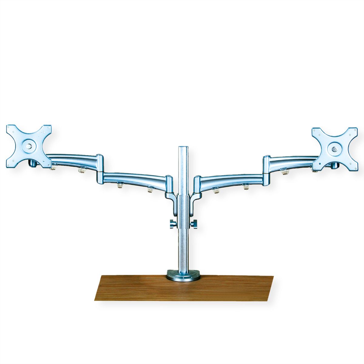 VALUE Bras double LCD, 4 points, fixation sur table, réglage séparé en hauteur