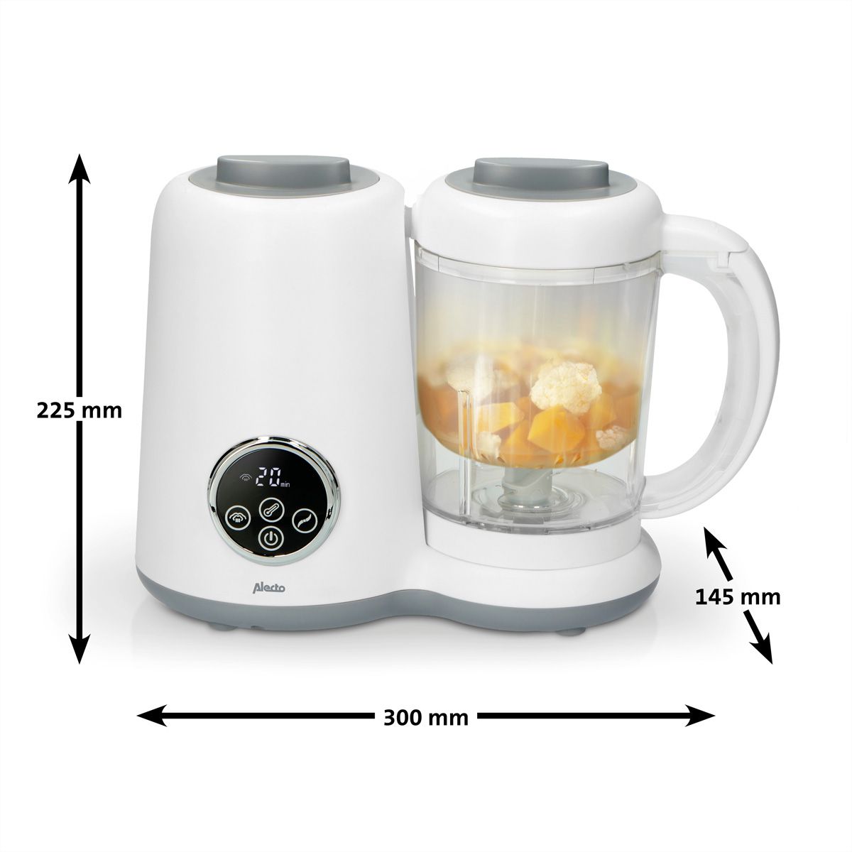 Alecto BFP-66 Appareil à purifier les aliments pour bébés 5 en 1, blance