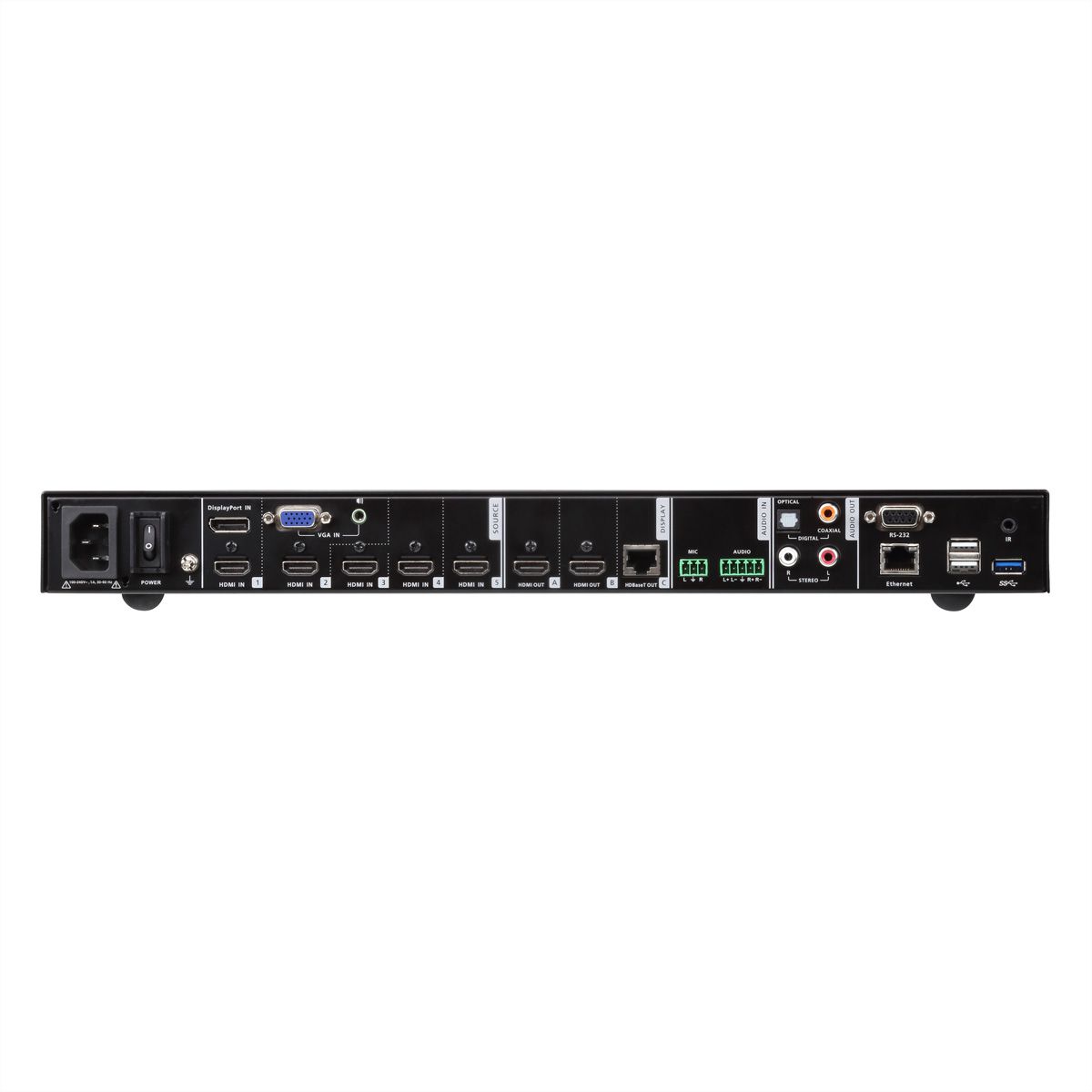 ATEN VP2730 7 x 3 Seamless Präsentation Matrix Switch mit Scaler, Streaming, Audio Mixer und HDBaseT