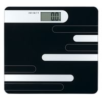 Melissa Personenwaage 16690073, schwarz mit silber, 180 kg