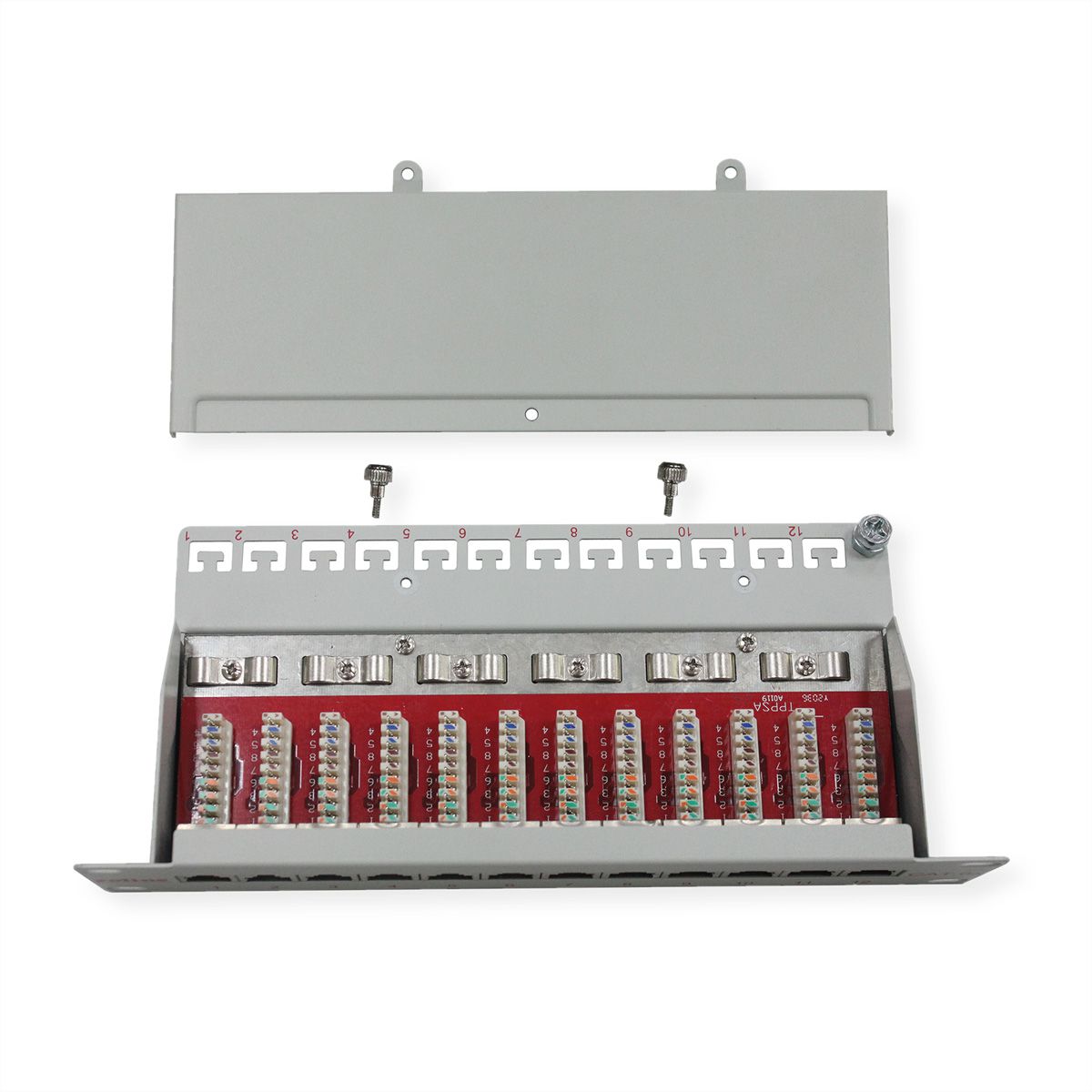 ROLINE 10-Zoll Patchpanel 12 Ports, Cat.6A (Class EA), geschirmt
