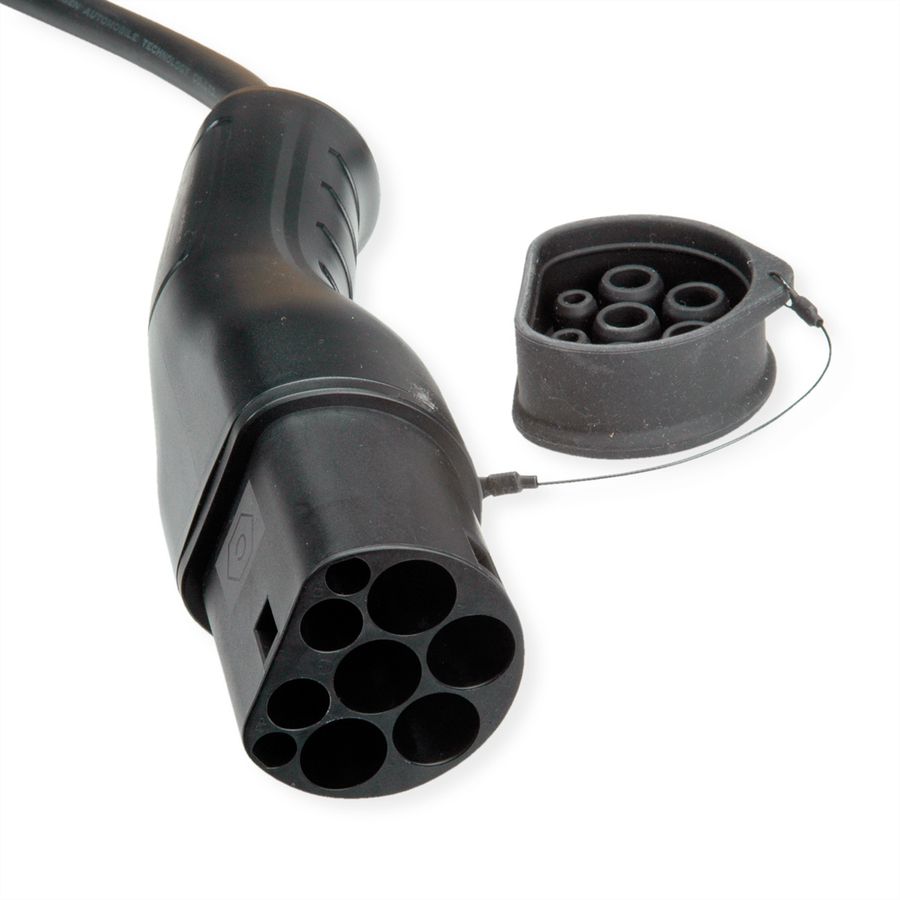 ROLINE E-Auto Ladekabel Typ2, 1-phasig, 250VAC (1P+N+E), 32 A, 7,4 kW, 7,5 m