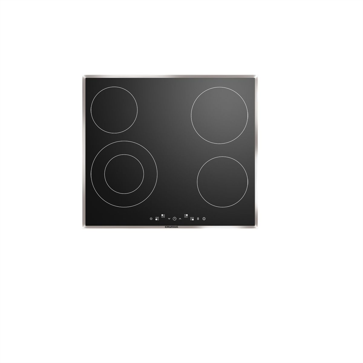 Grundig Ceran-Kochfeld GIEV 613420 E, mit Edelstahlramen