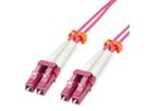 VALUE Câble FO 50/125µm OM4, LC/LC, connecteurs Low-Loss, violet, 15 m