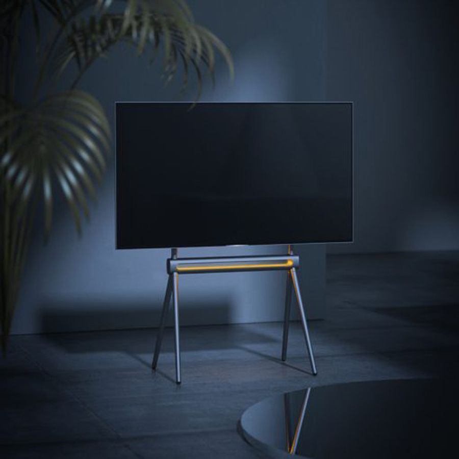 Hagor Standsystem Elia Studio Shine Grey, freistehendes Standsystem, schwarz / grau