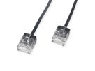 ROLINE UTP DataCenter Patchkabel Cat.6A (Class EA), LSOH, slim, extra kurzer Stecker, schwarz, 1 m