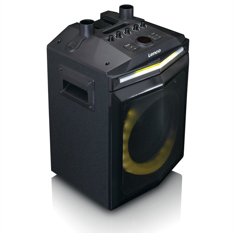 Lenco PA-220BK, 2 microphones,, BT, lumière de fête, 120W RMS