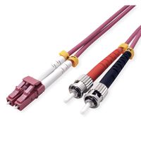 VALUE Câble FO 50/125µm, LC/ST, OM4, LSOH, violet, 0,5 m